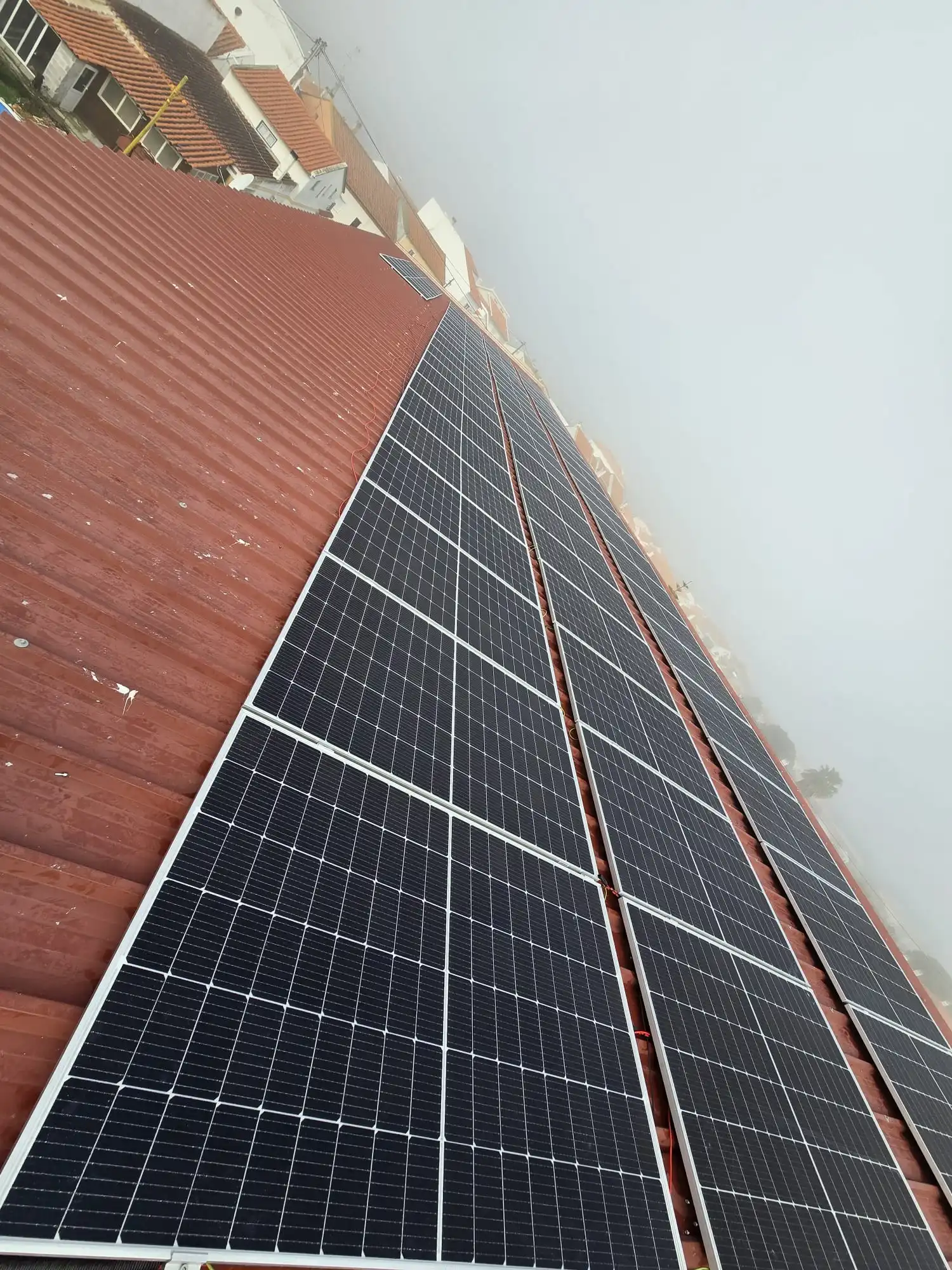 Sistema solar com inversor - área industrial